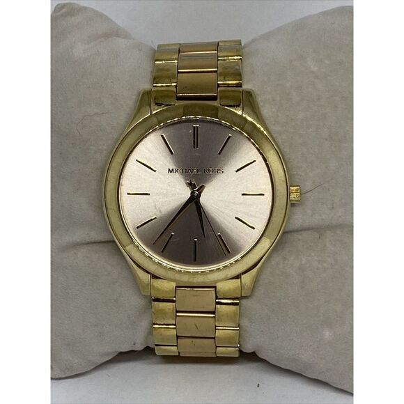 Michael Kors Slim Runway MK3493 Women's Stainless Steel Analog Dial Watch VK765 - Picture 1 of 12
